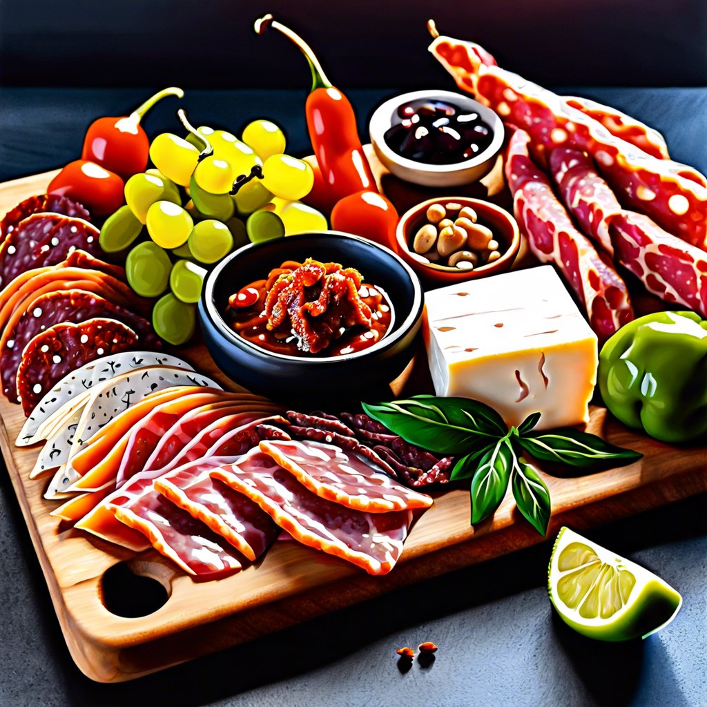 spicy and bold flavors charcuterie board