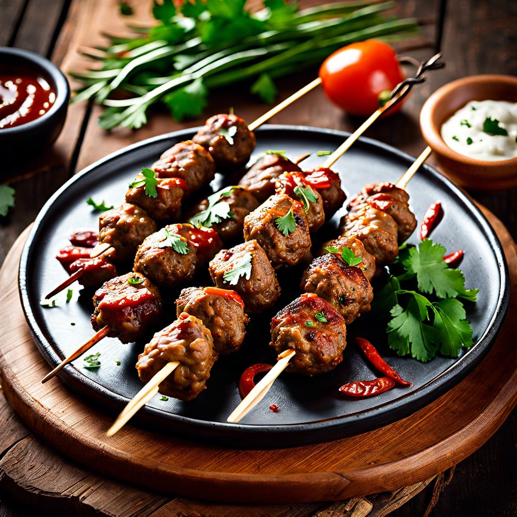 spicy lamb kofta skewers