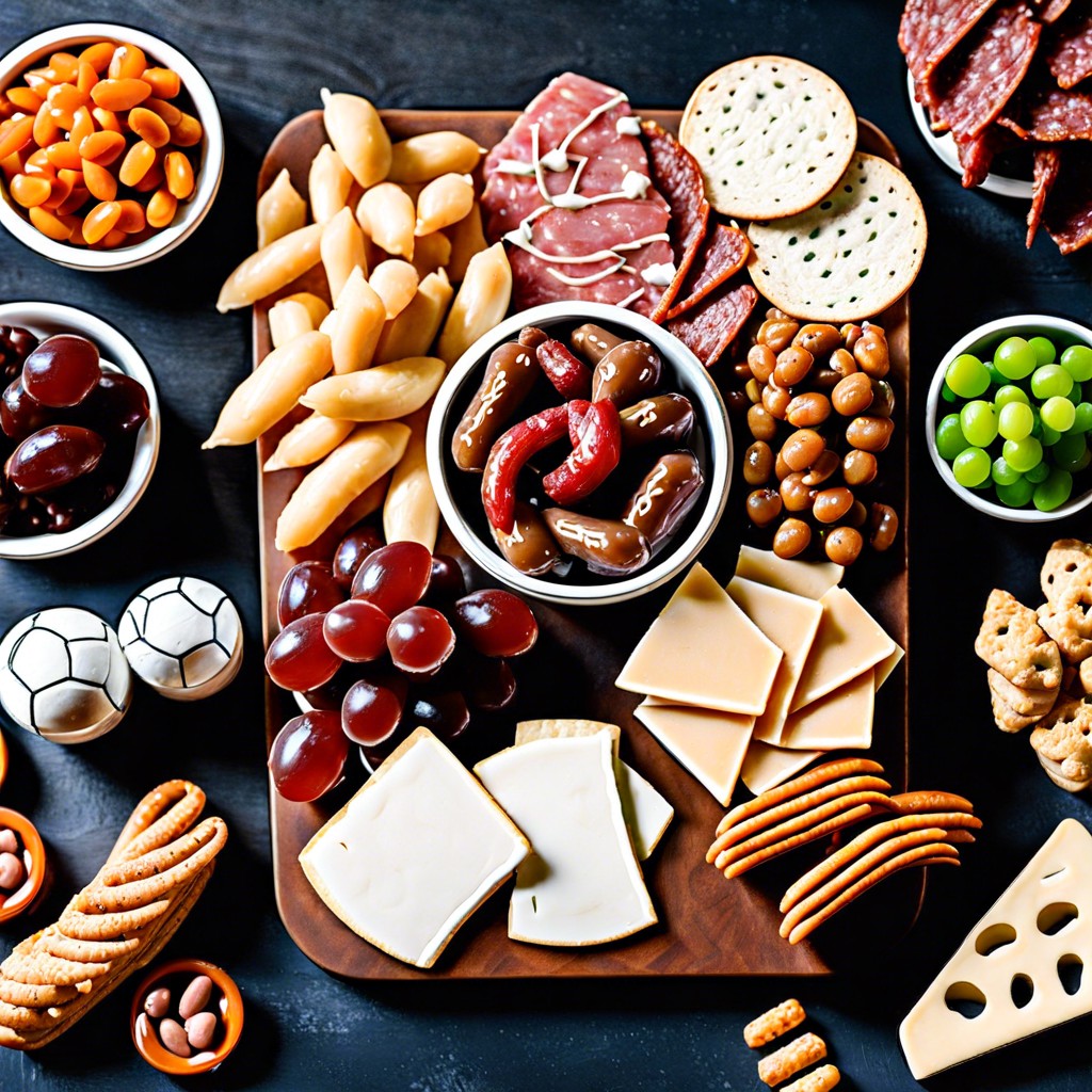 sports game day charcuterie board