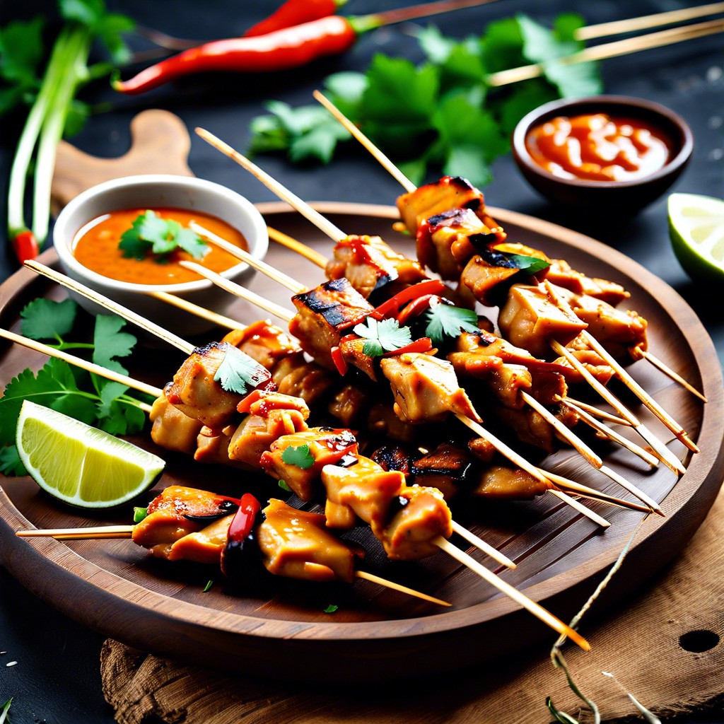 thai chili chicken satay