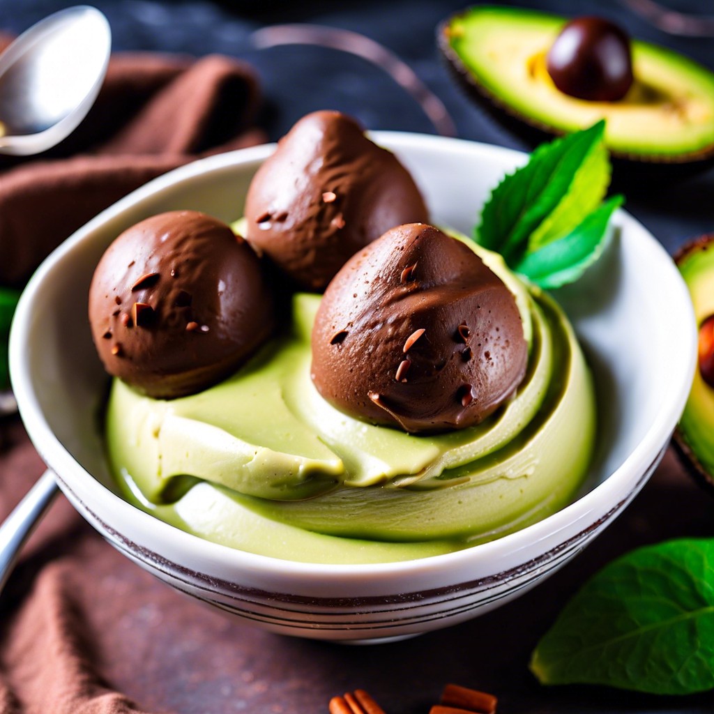 frozen avocado chocolate mousse