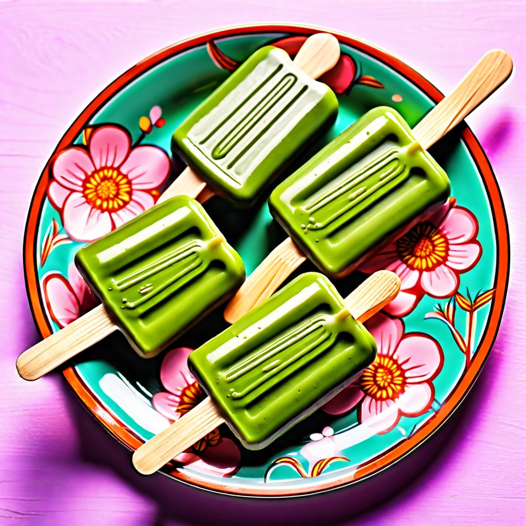 matcha green tea popsicles