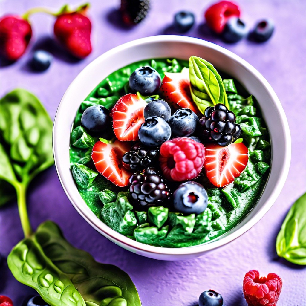 spinach and berry smoothie cubes