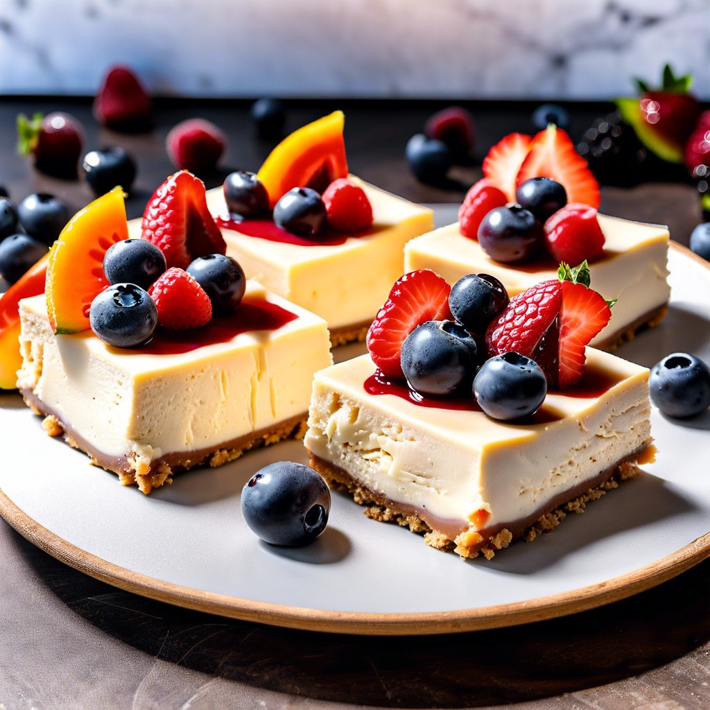 vegan frozen cheesecake squares